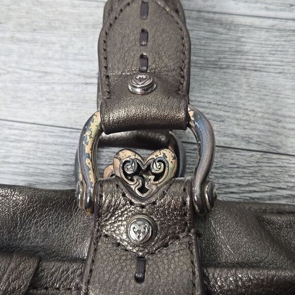 Brighton Lolita Masterpiece Collection Pewter Magnetic Shut Shoulders Bag - Picture 9 of 10